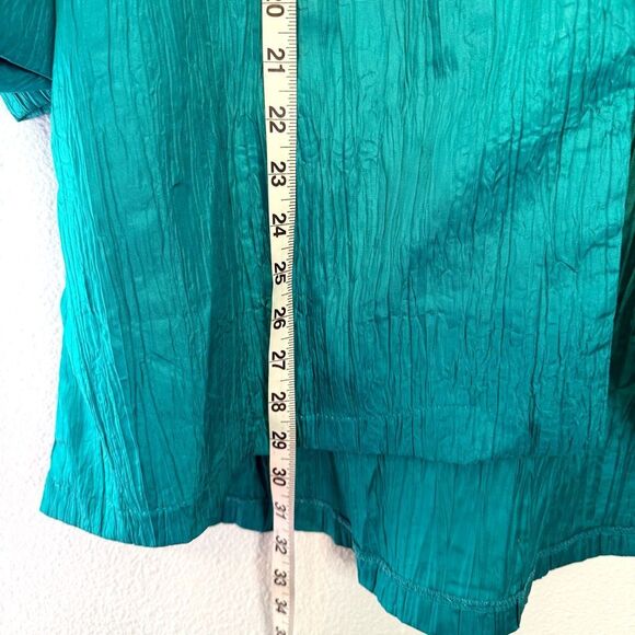 Keren Hart Crinkle Teal Jacket Size Medium NWT - Picture 8 of 10